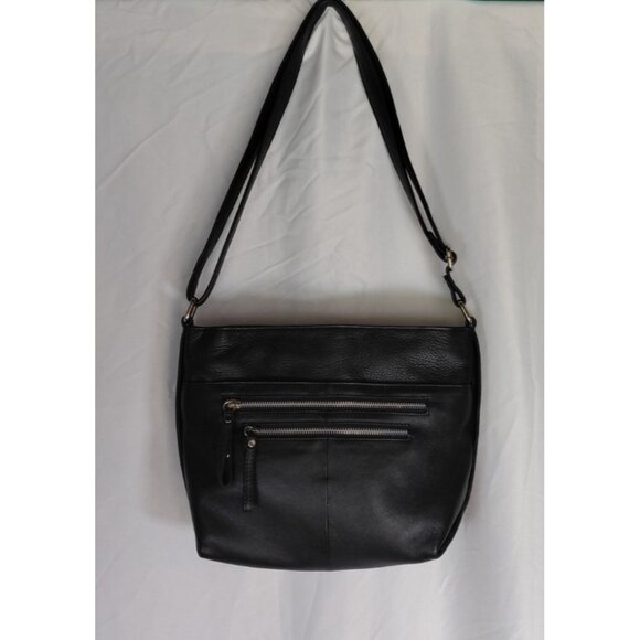 Great American Leather Works Shoulder Bag Cross Body Business Goth Pebbled - Picture 2 of 16